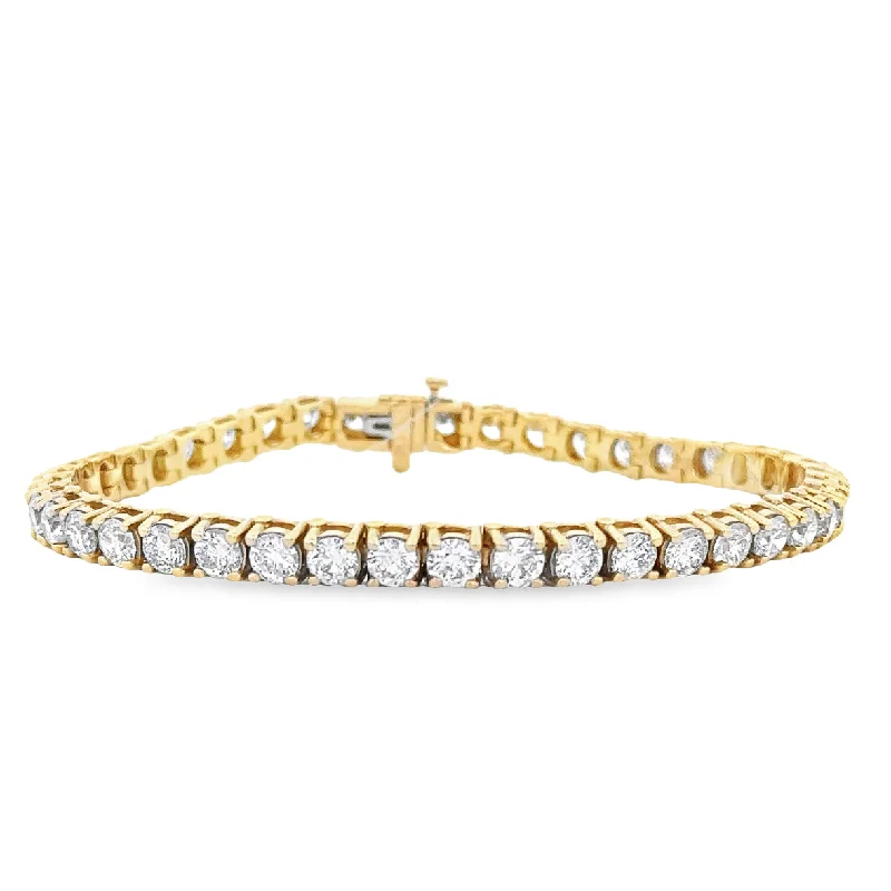 bold ruby summit peak bracelet-13.20 CTW Diamond Tennis Bracelet in Yellow Gold