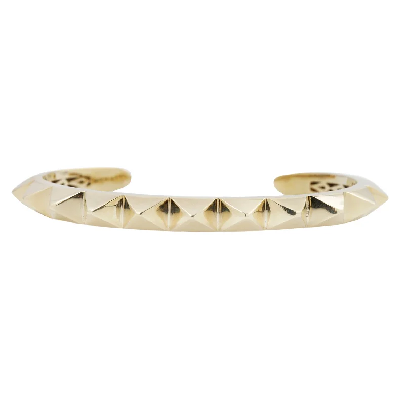 modern sleek ridge summit bracelet-Pyramid Spike Cuff