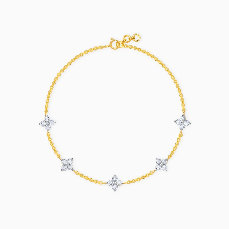 adjustable ridge summit bracelet-Gold Amorette Diamond Bracelet