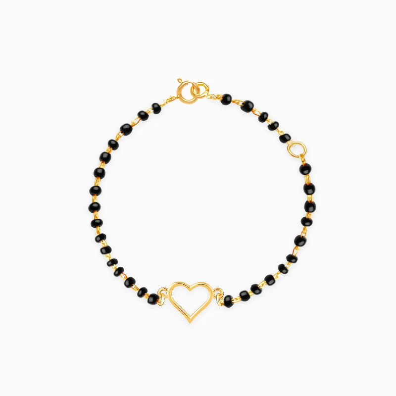 tarnished gold stack bracelet-Gold Sacred Heart Kid Nazariya Bracelet (0-1 yrs)