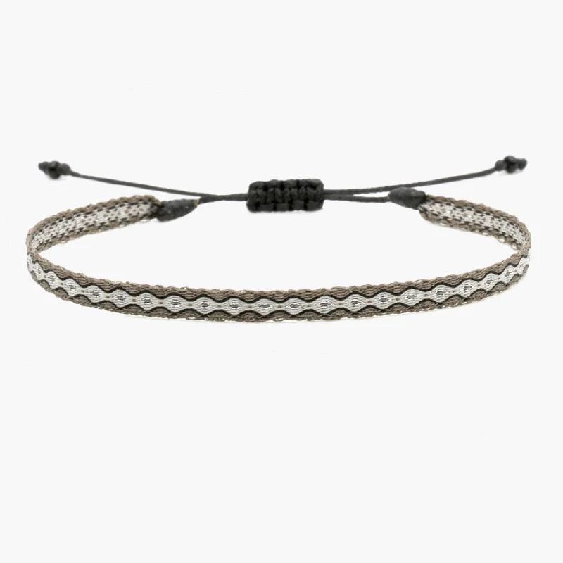 bohemian crest summit bracelet-Handmade Purnama Bracelet (Black/Grey)