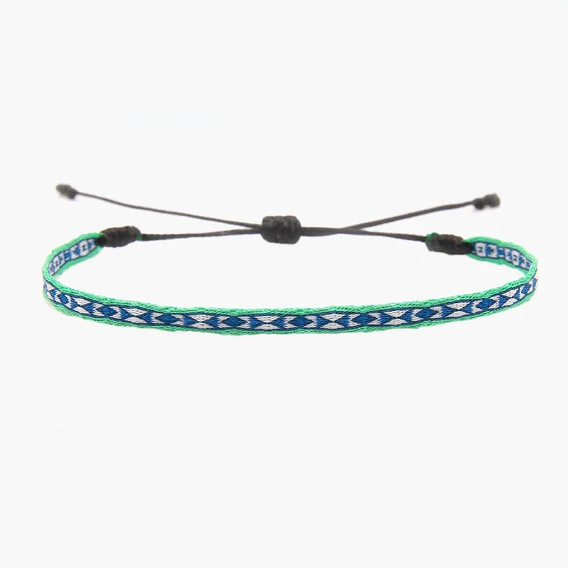 bohemian peak summit bracelet-Handmade Purnama Bracelet (Blue/Green)