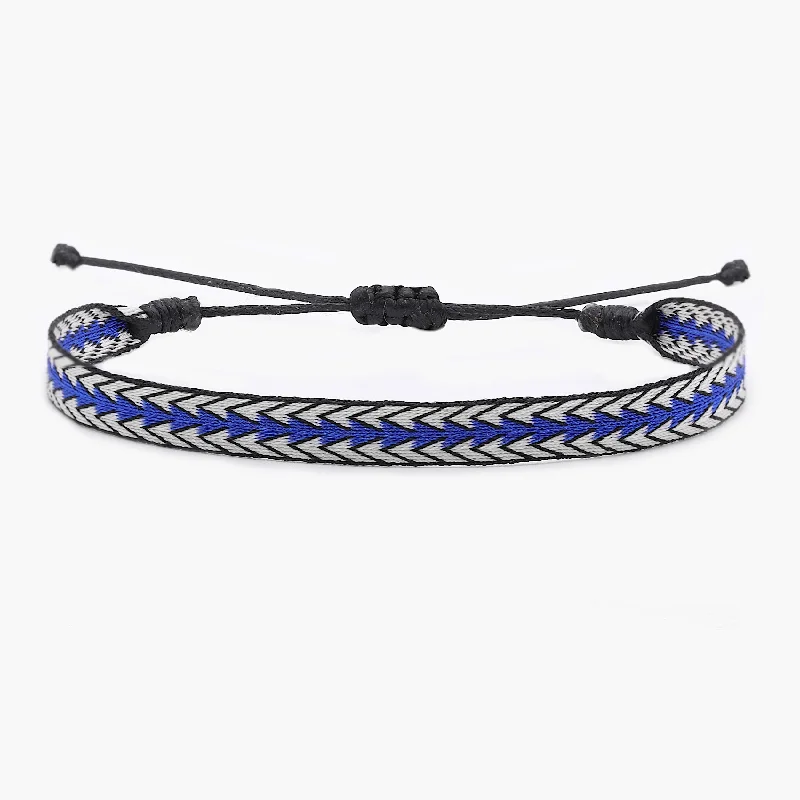 bohemian peak summit bracelet-Handmade Purnama Bracelet (Blue/White)