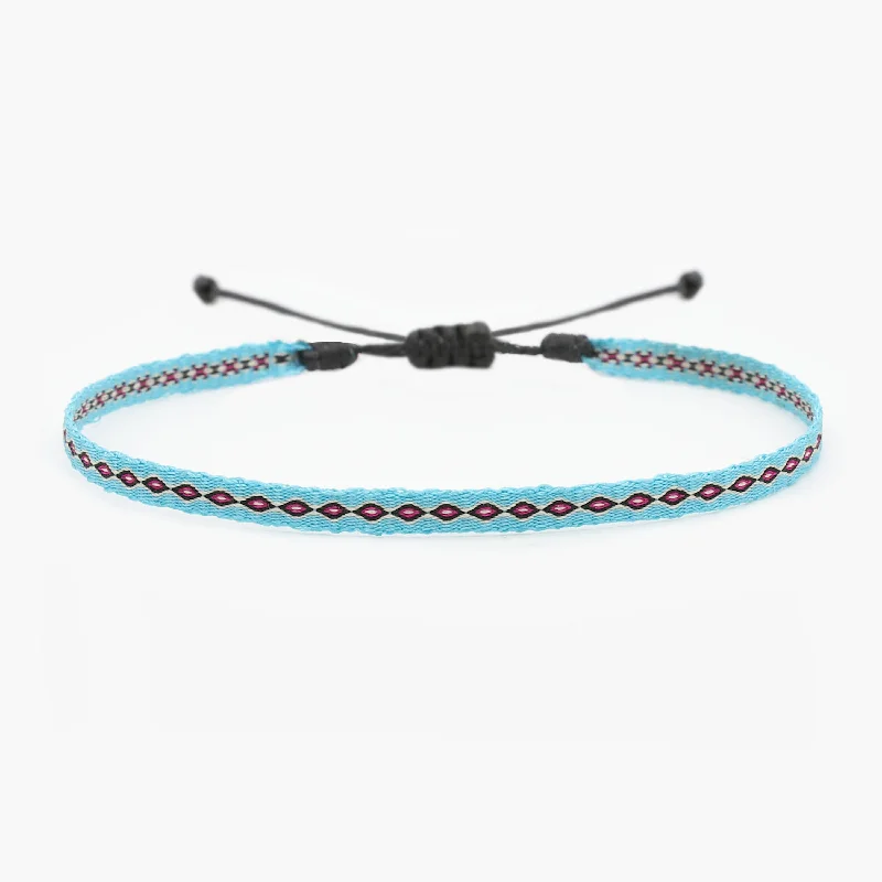 inscribed dynasty chain bracelet-Handmade Purnama Bracelet (Light blue)