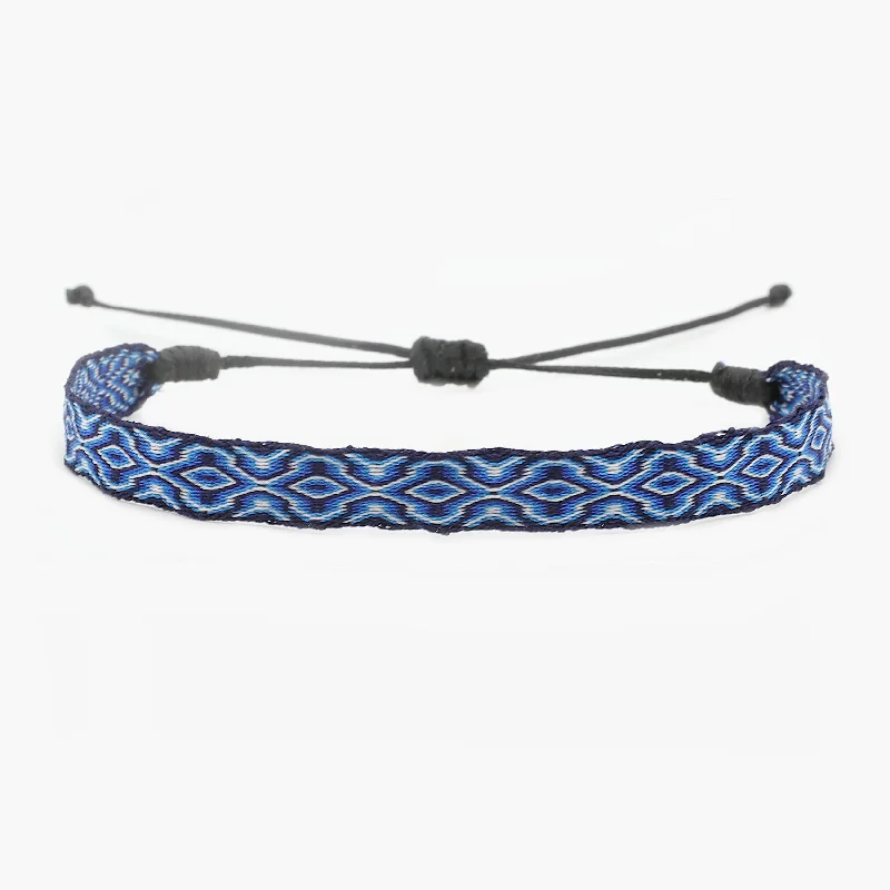 adjustable ridge crest bracelet-Handmade Purnama Bracelet (Shade of Blue)