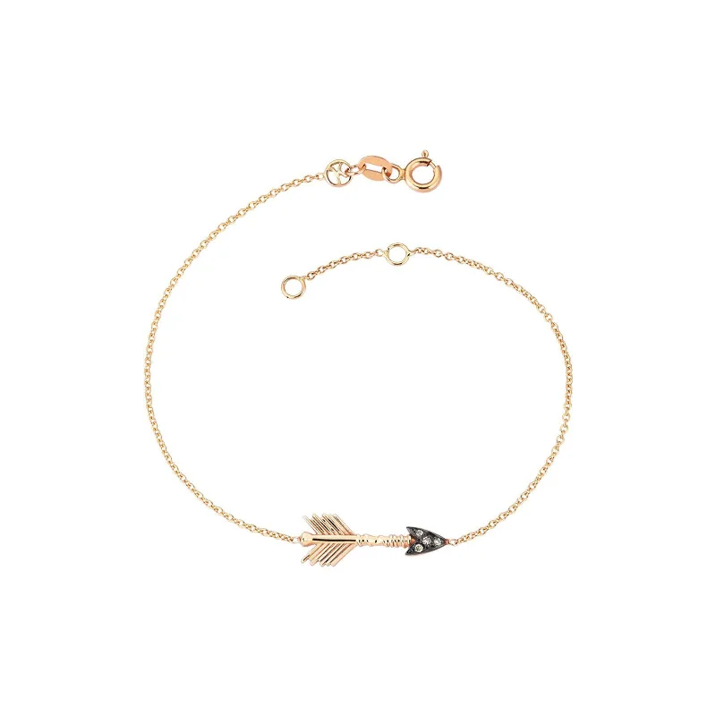 radiant trillion-cut charm bracelet-Large Arrow Bracelet