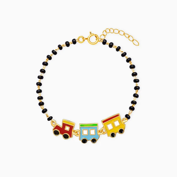 bohemian crest summit bracelet-Golden Choo Choo Train Infant Bracelet (0-18 months)