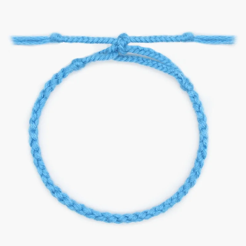 raw opal cluster bracelet-Pranayama Cotton Bracelet (Blue)