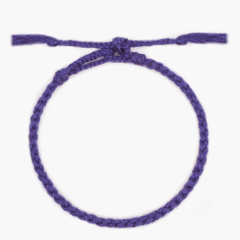 boho-inspired amethyst bracelet-Pranayama Cotton Bracelet (Night Blue)