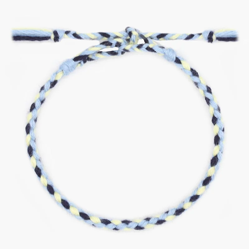 raw amethyst statement bracelet-Pranayama Cotton Bracelet (Yellow/Blue)