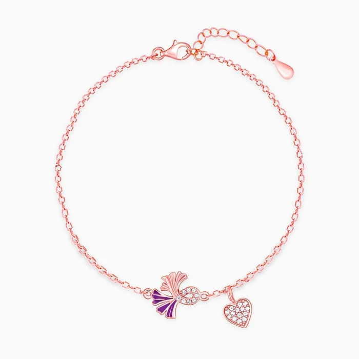 adjustable blaze bracelet-Rose Gold Crocus Love Bracelet