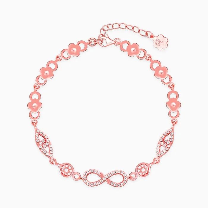 bold ruby summit peak bracelet-Rose Gold Forever Infinity Love Bracelet