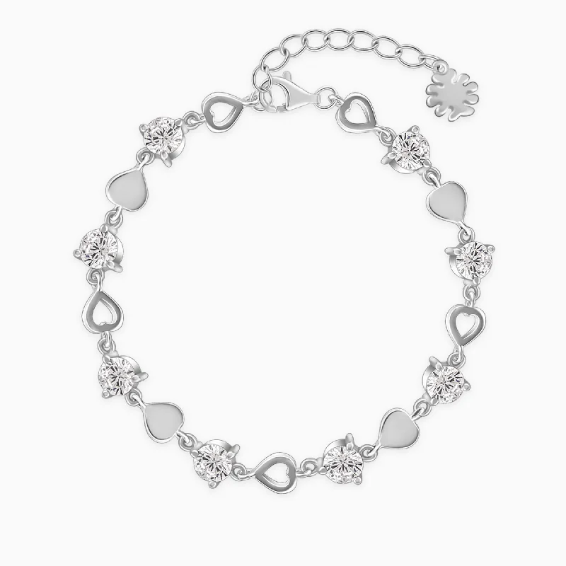 modern stellar diamond bracelet-Anushka Sharma Silver Heartlock Bracelet