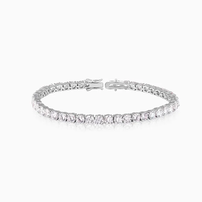 minimalist curve peak bracelet-Silver Sparkly Elegant Bracelet