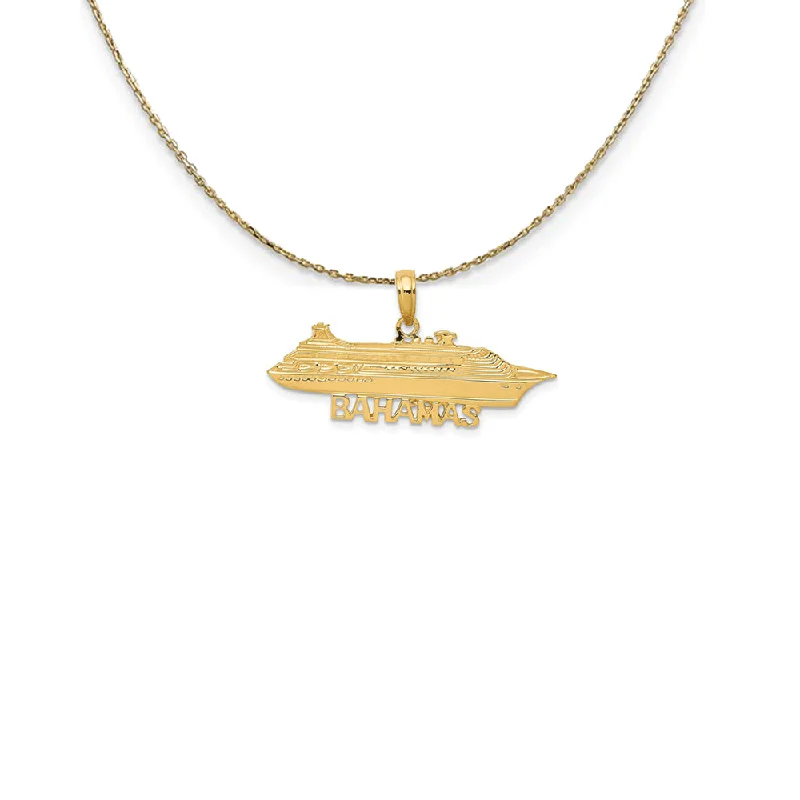 14k Yellow Gold Bahamas Ocean Liner Necklace