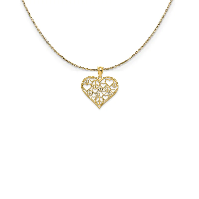 bold topaz summit peak necklace-14k Yellow Gold Harmony Heart Necklace