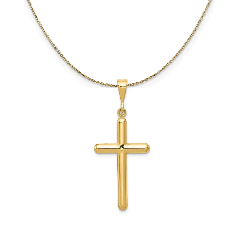 detailed filigree sapphire necklace-14k Yellow Gold, Latin Cross Necklace