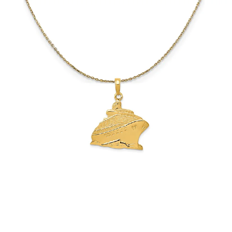 bohemian peak summit necklace-14k Yellow Gold Polished Cruise Ship Necklace