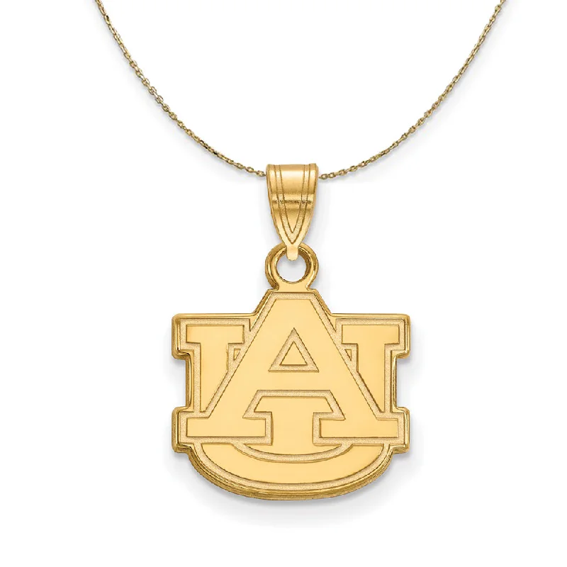 14k Yellow Gold Auburn U Small 'AU' Necklace