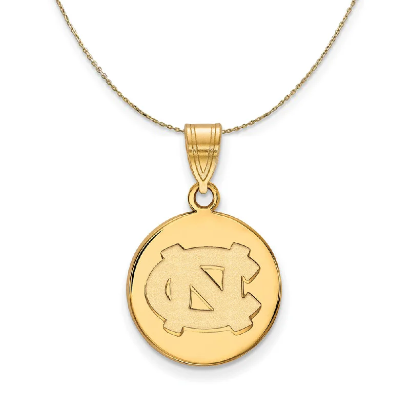 14k Yellow Gold North Carolina Medium Disc Necklace