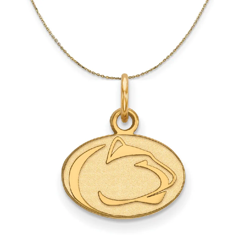 nature-themed branch crest necklace-14k Yellow Gold Penn State X-Small Necklace