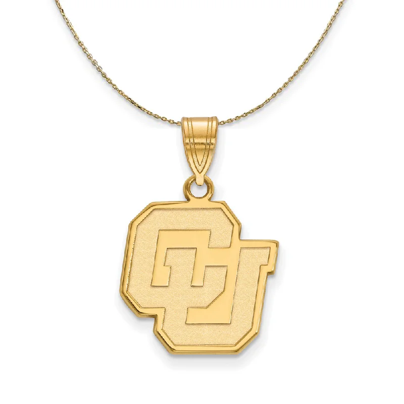 14k Yellow Gold U of Colorado Medium Necklace