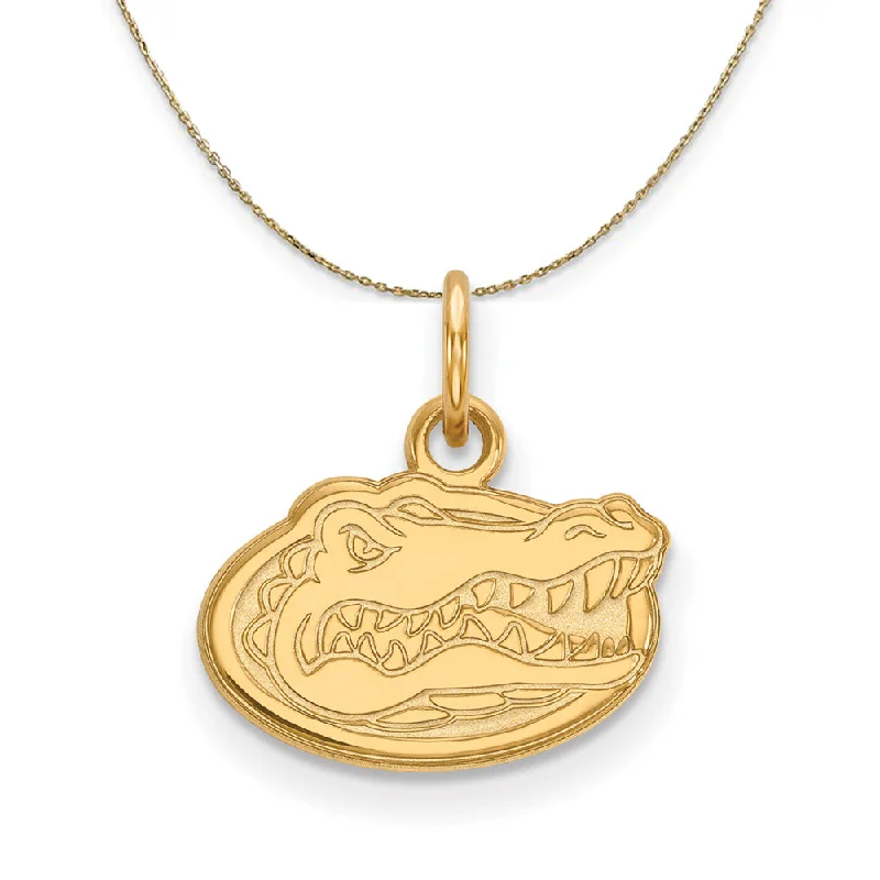 14k Yellow Gold U of Florida Gators XS Mascot Necklace