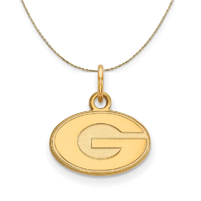 14k Yellow Gold U. of Georgia X-Small 'G' Necklace