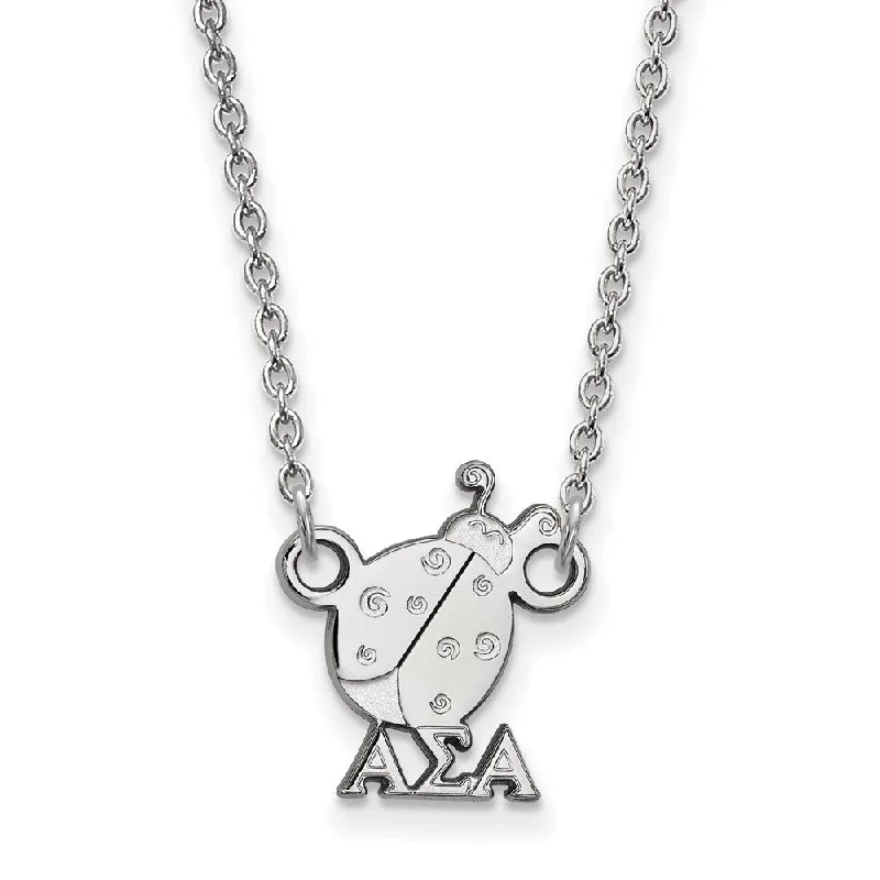 Sterling Silver Alpha Sigma Alpha XS (Tiny) Necklace