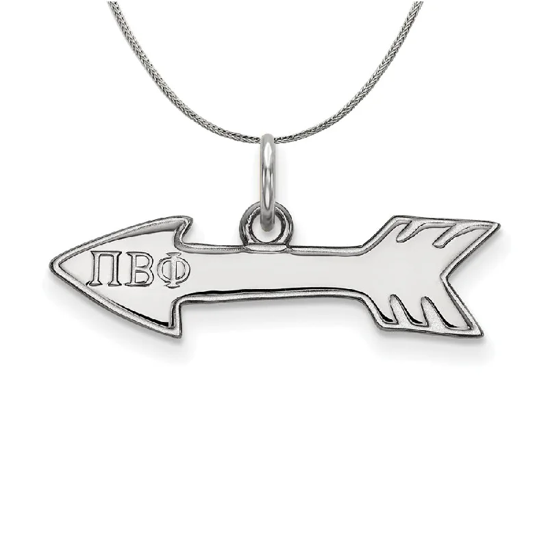 Sterling Silver Pi Beta Phi XS (Tiny) Pendant Necklace