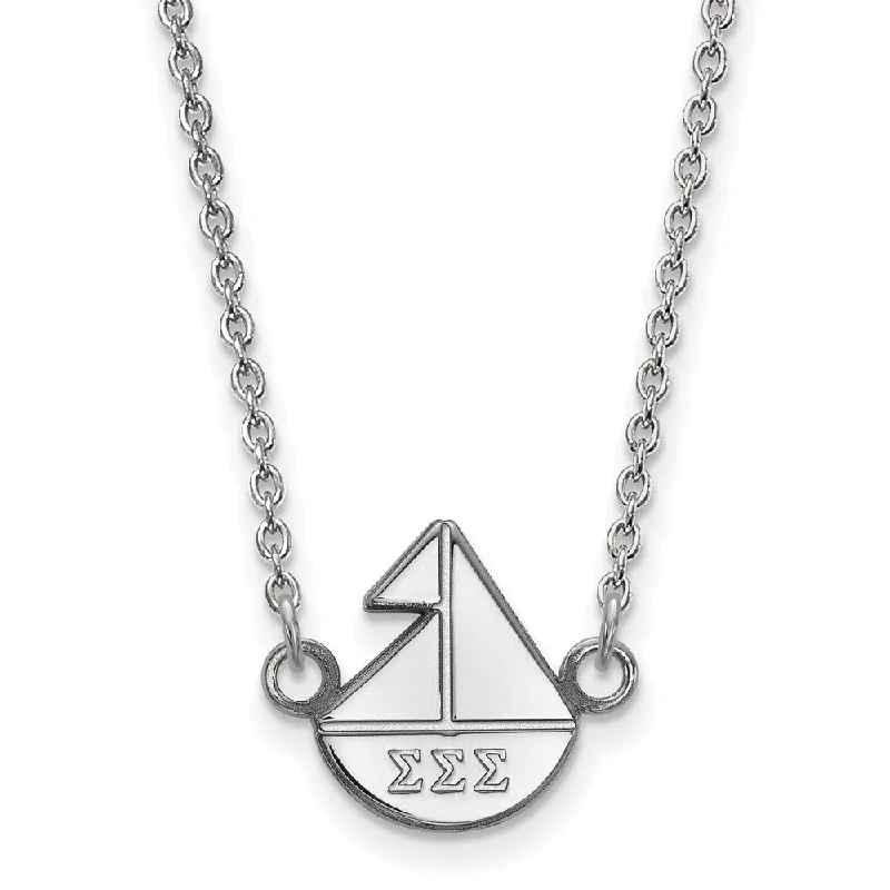 Sterling Silver Sigma Sigma Sigma XS (Tiny) Necklace