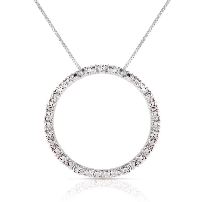 bold topaz summit peak necklace-0.1 Carat 14K Solid White Gold Beloved Is Everywhere Diamond Necklace