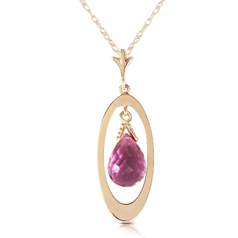 raw amethyst statement necklace-0.7 Carat 14K Solid Yellow Gold Fluent In Love Amethyst Necklace