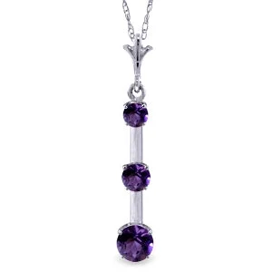 striking ruby cluster necklace-1.25 Carat 14K Solid White Gold Purple Of The Wild Amethyst Necklace