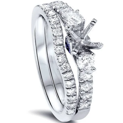 artisan-crafted silver ring-1/2ct Diamond Engagement Ring Setting Set 950 Platinum