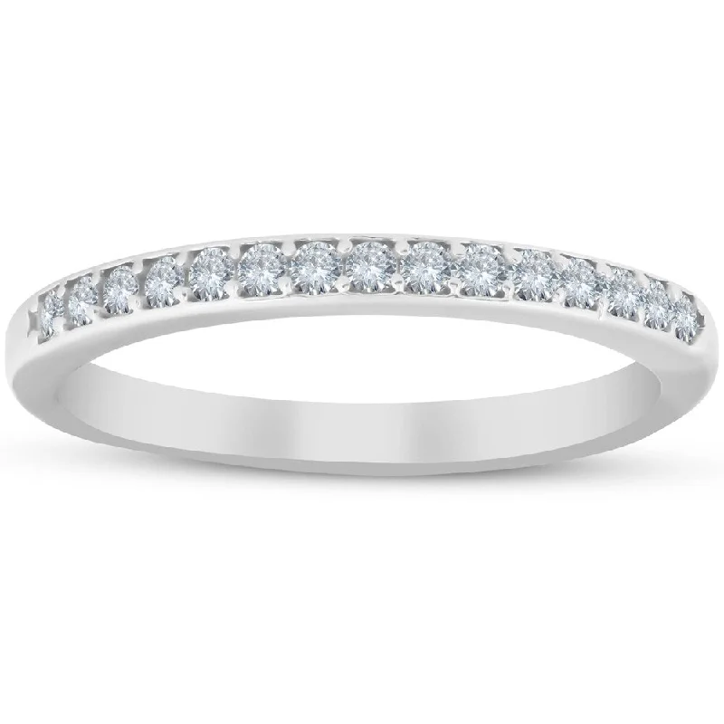 tarnished rose eternity ring-10k White Gold 1/4 ct TDW Diamond Wedding Ring Womens Anniversary Band