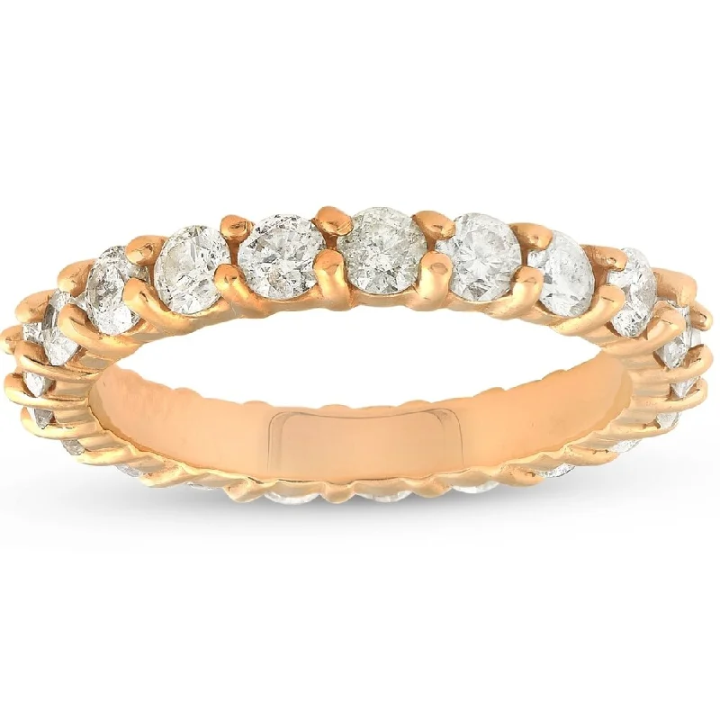 adjustable crest ridge ring-14k Yellow Gold 2cttw Diamond Eternity Ring Womens Wedding Anniversary Band