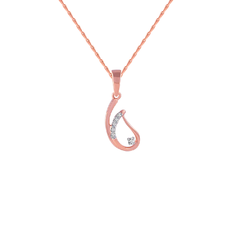 gothic-inspired bear claw necklace-14KT (585) Rose Gold And Diamond Pendant For Women