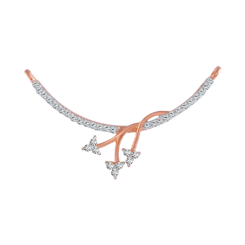 adjustable blaze necklace-14KT (585) Rose Gold And Diamond Pendant For Women