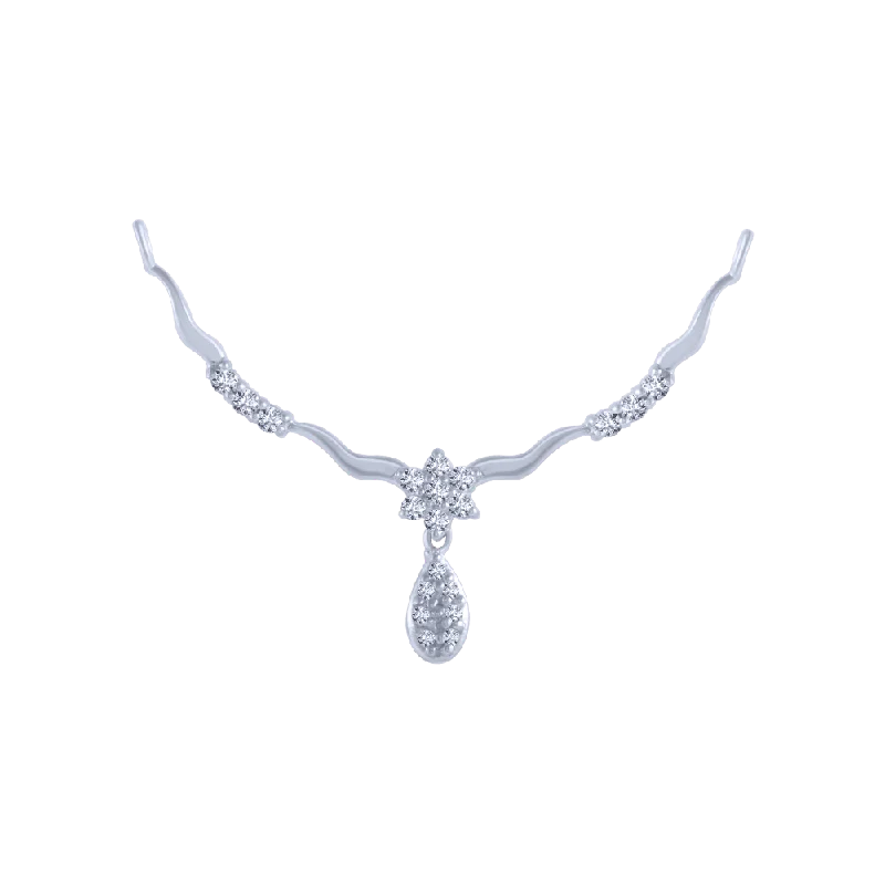 gothic-inspired panther claw necklace-14KT (585) White Gold And Diamond Pendant For Women