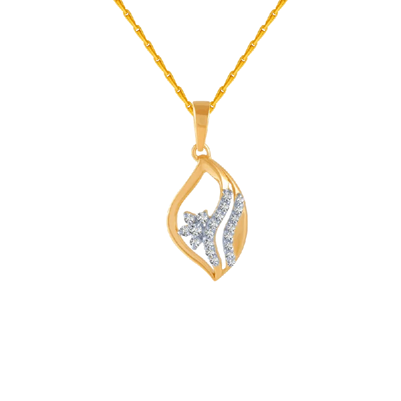 gothic-inspired bear claw necklace-14KT (585) Yellow Gold And Diamond Pendant For Women