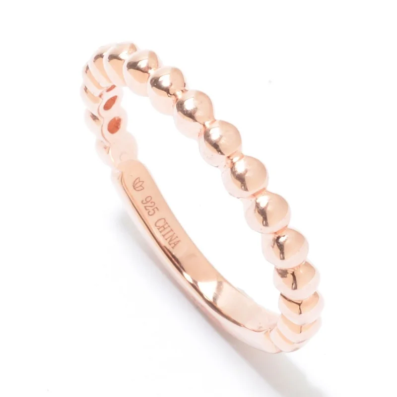 inscribed unity ring-18K Rose Gold Over Sterling Silver Band Ring