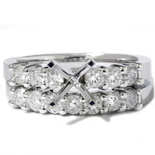 tarnished rose eternity ring-1ct Diamond Engagement Matching Wedding Ring Setting