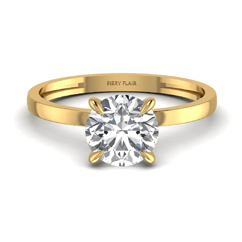 minimalist slope summit ring-2CT Diamond Solitaire Ring