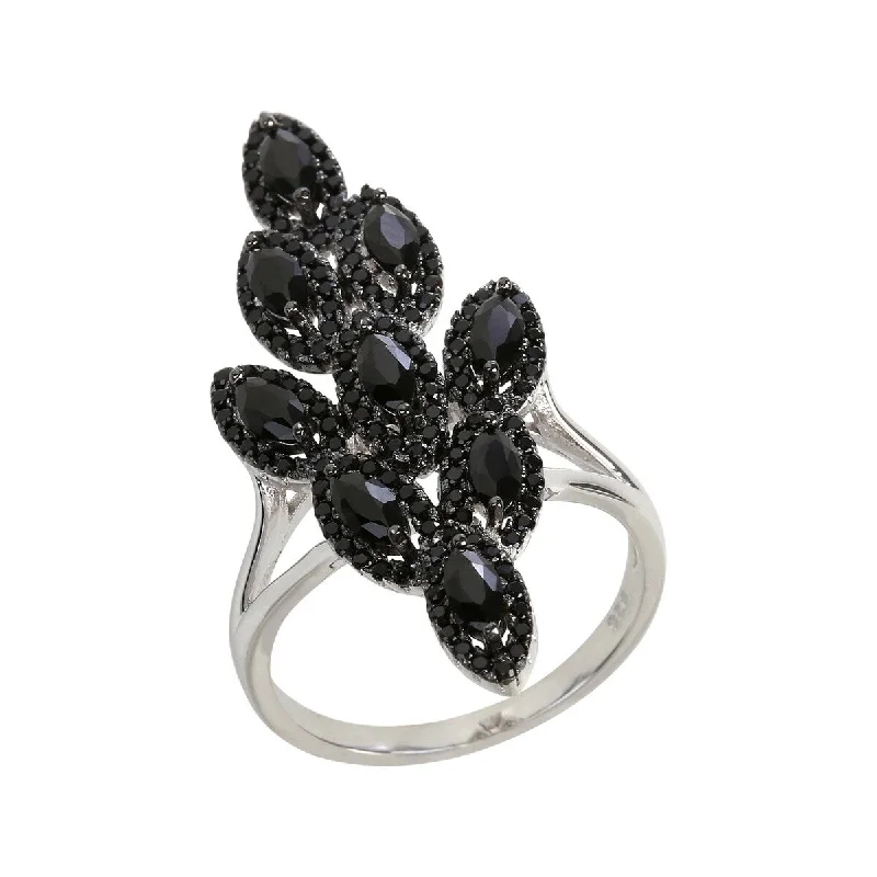 inscribed heritage ring-925 Sterling Silver Black Spinel Ring