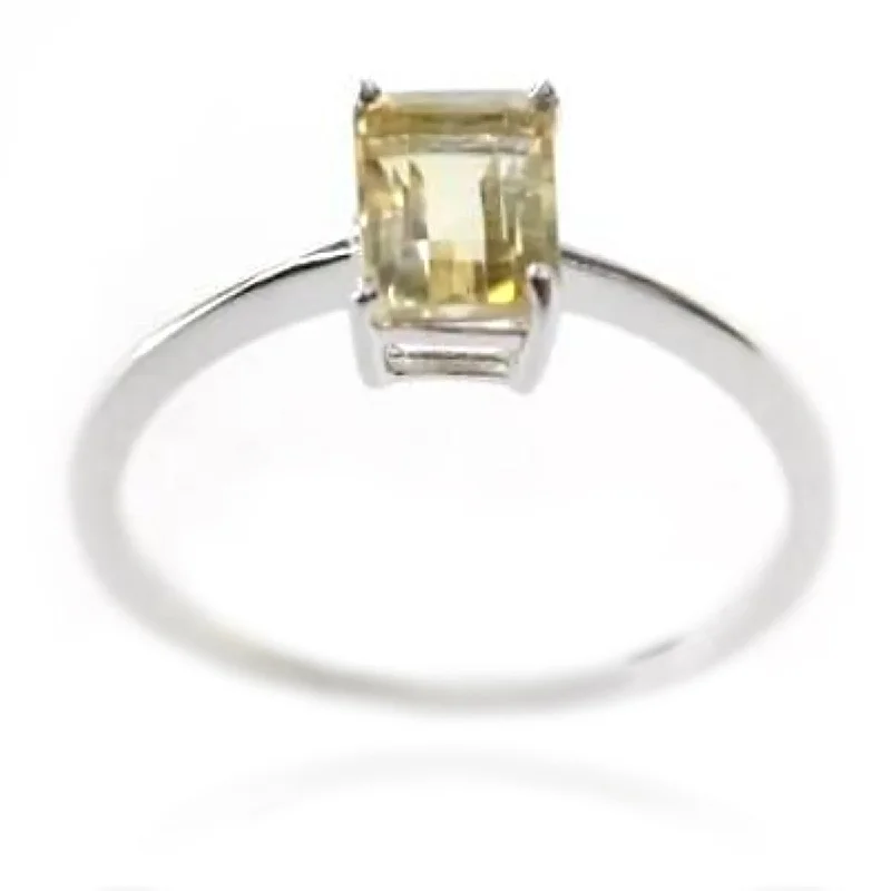 striking ruby stack ring-925 Sterling Silver Citrine Gemstone Solitaire Ring