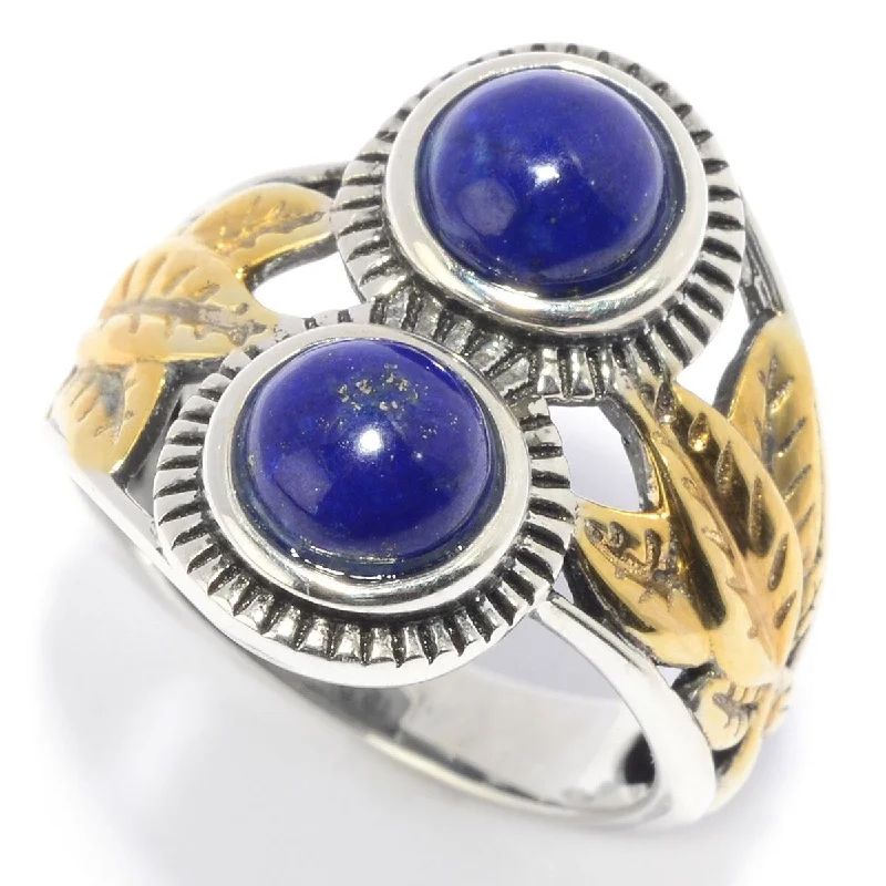 vintage-style emerald ring-925 Sterling Silver Lapis Lazuli Ring