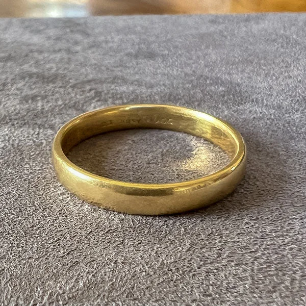 artisan-crafted jade ring-Vintage Gold Band "1966"