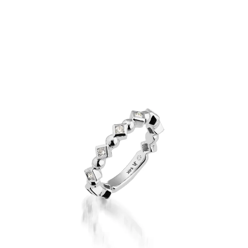 minimalist ridge summit ring-Paloma Confetti Diamond Stack Ring