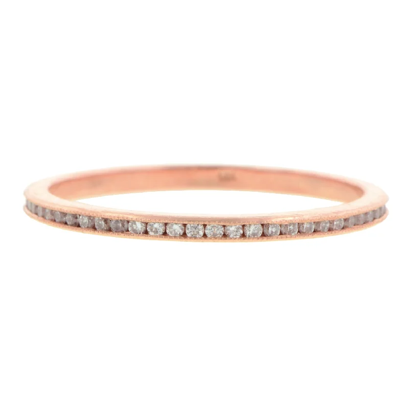 adjustable branch summit ring-Diamond Eternity Band, 0.25ctw. Pink Gold